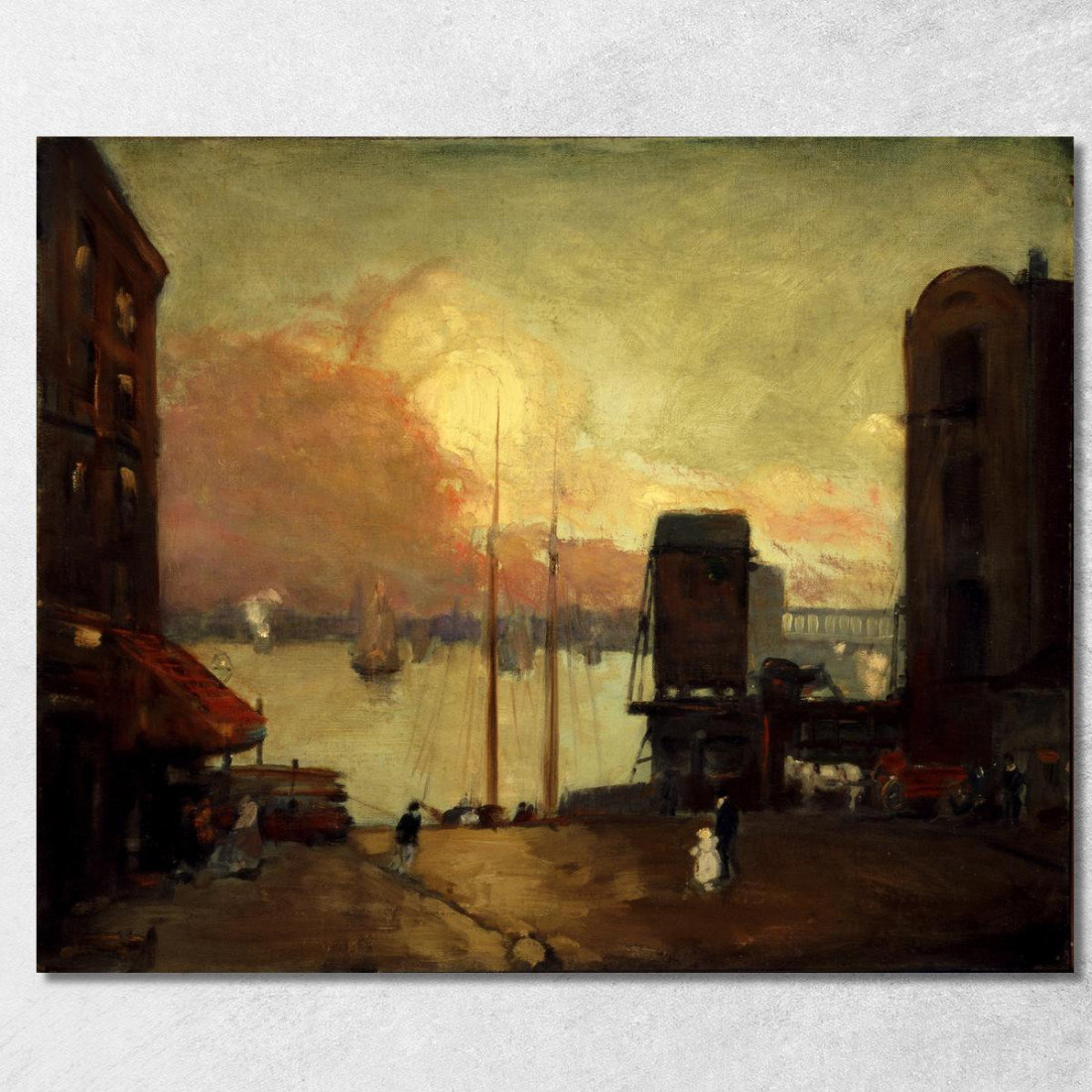 Nubi Cumuliformi East River Robert Henri rhn13 quadro stampato su tela