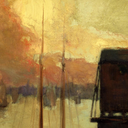 Nubi Cumuliformi East River Robert Henri rhn13 quadro stampato su tela