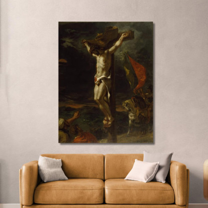 Cristo Sulla Croce Eugène Delacroix edx19 quadro stampato su tela