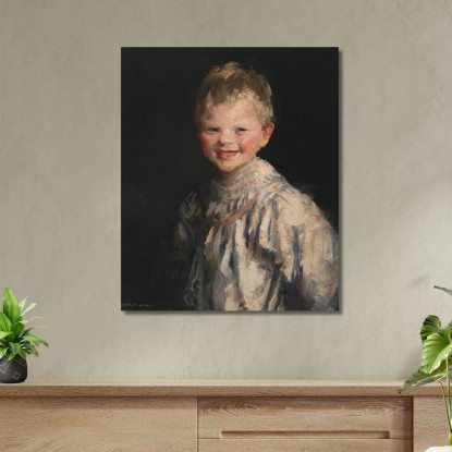 Bambino Che Ride Robert Henri rhn35 quadro stampato su tela