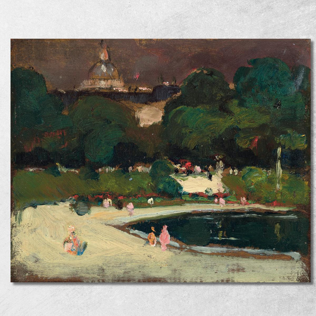 Giardini Del Lussemburgo Cielo Tempestoso Robert Henri rhn37 quadro stampato su tela