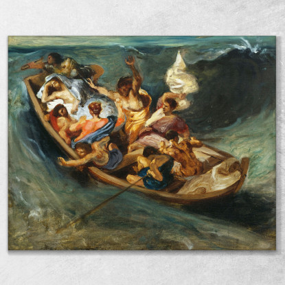 Cristo Sul Mare Di Galilea 1841 Eugène Delacroix edx21 quadro stampato su tela