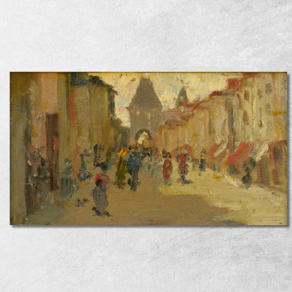 Moret Street Robert Henri rhn46 quadro stampato su tela