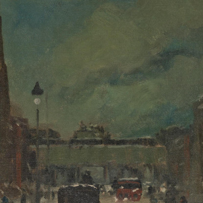 Scena Di Strada Con Neve 57A Strada New York. Robert Henri rhn63 quadro stampato su tela