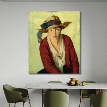 Il Cappello Da Spiaggia Robert Henri rhn67 quadro stampato su tela