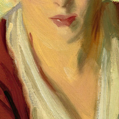 Il Cappello Da Spiaggia Robert Henri rhn67 quadro stampato su tela