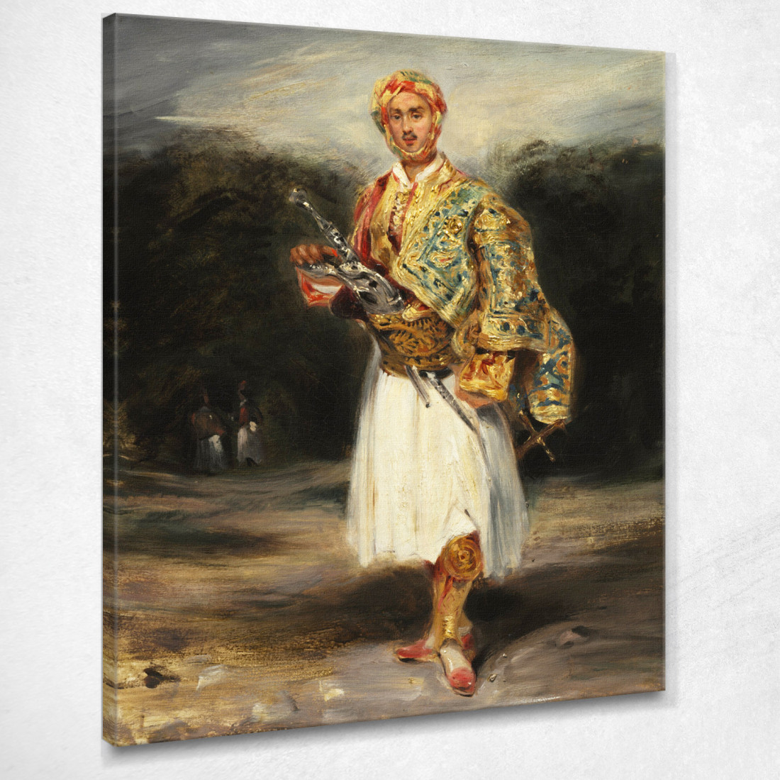 Conte Demetrio Del Palatino In Costume Di Suliot Eugène Delacroix edx26 quadro stampato su tela