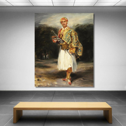 Conte Demetrio Del Palatino In Costume Di Suliot Eugène Delacroix edx26 quadro stampato su tela