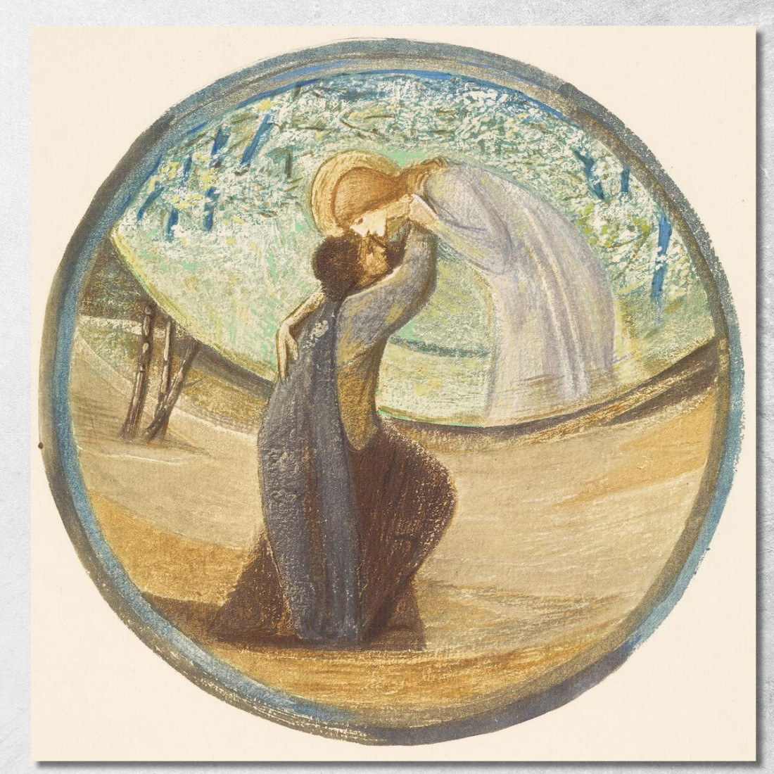 Saluto D'Oro Sir Edward Coley Burne-Jones ecb21 quadro stampato su tela Saluto D'Oro Sir Edward Coley Burne-Jones ecb21 quadro stampato su tela
