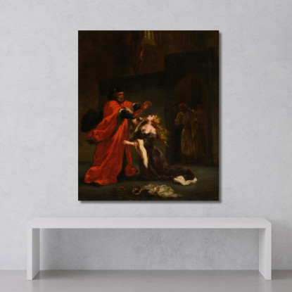 Desdemona Maledetta Dal Padre Eugène Delacroix edx30 quadro stampato su tela