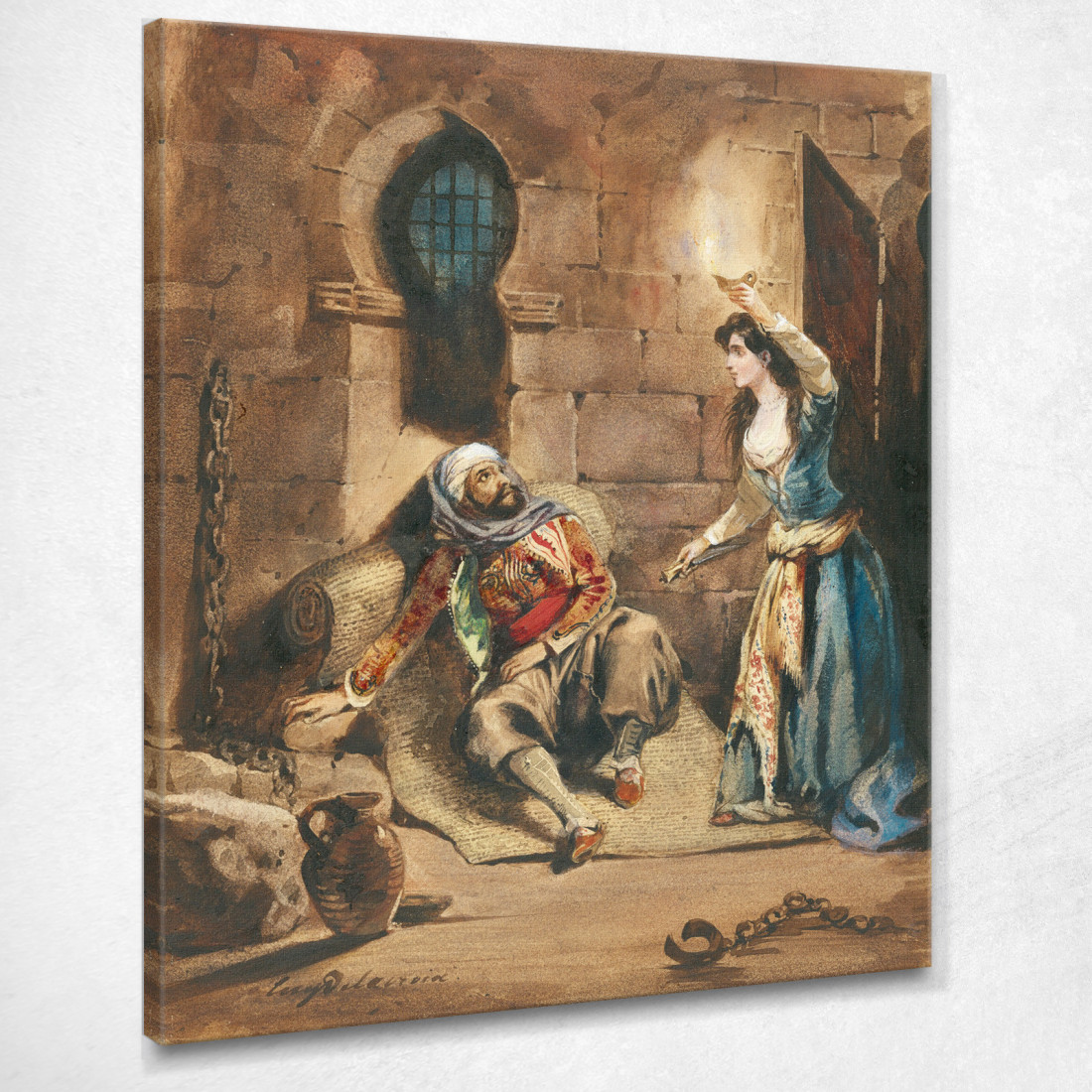 Episodio Tratto Da Il Corsaro Di Lord Byron Eugène Delacroix edx33 quadro stampato su tela Episodio Tratto Da Il Corsaro Di Lord Byron Eugène Delacroix edx33 quadro stampato su tela