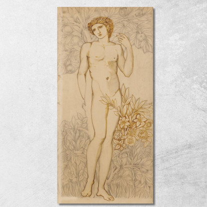 Gli Angeli Della Gerarchia Nudo Maschile Imago Dei A Immagine Di Dio Adamo Sir Edward Coley Burne-Jones ecb67 quadro stampato s