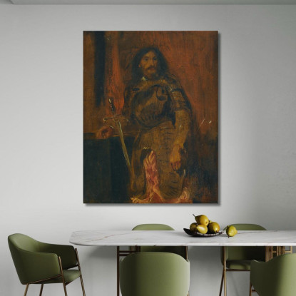 Studio Di Vicentini In Armatura Eugène Delacroix edx34 quadro stampato su tela