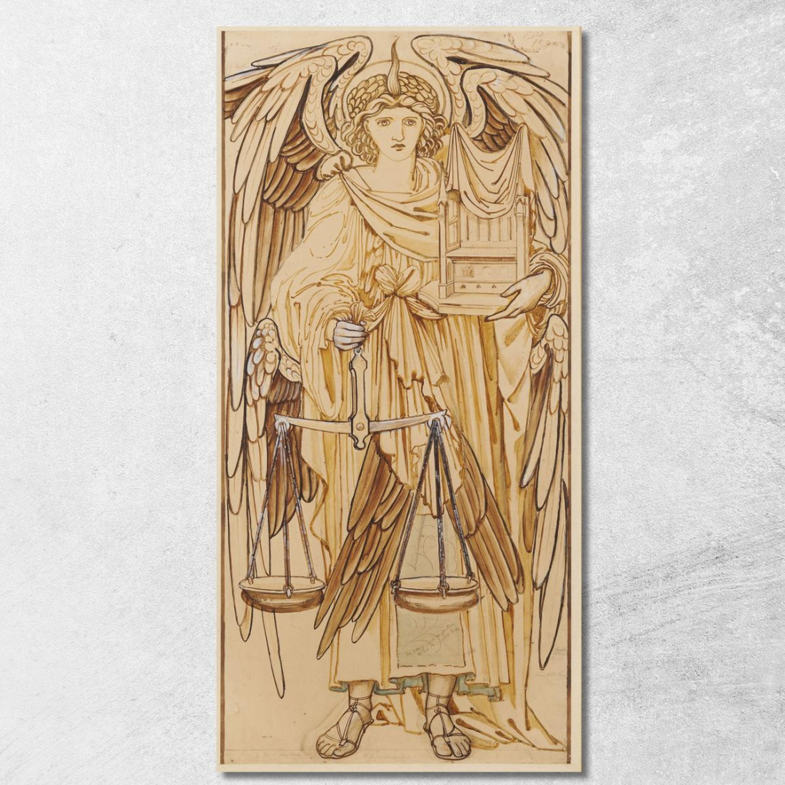 Gli Angeli Dei Troni Della Gerarchia Sir Edward Coley Burne-Jones ecb71 quadro stampato su tela Gli Angeli Dei Troni Della Gerarchia Sir Edward Coley Burne-Jones ecb71 quadro stampato su tela