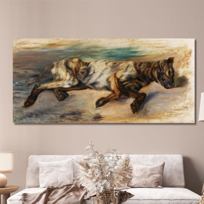 Studia Dopo Un Cane Morto Eugène Delacroix edx35 quadro stampato su tela