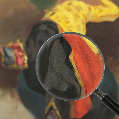 Figura In Costume Turco Eugène Delacroix edx40 quadro stampato su tela