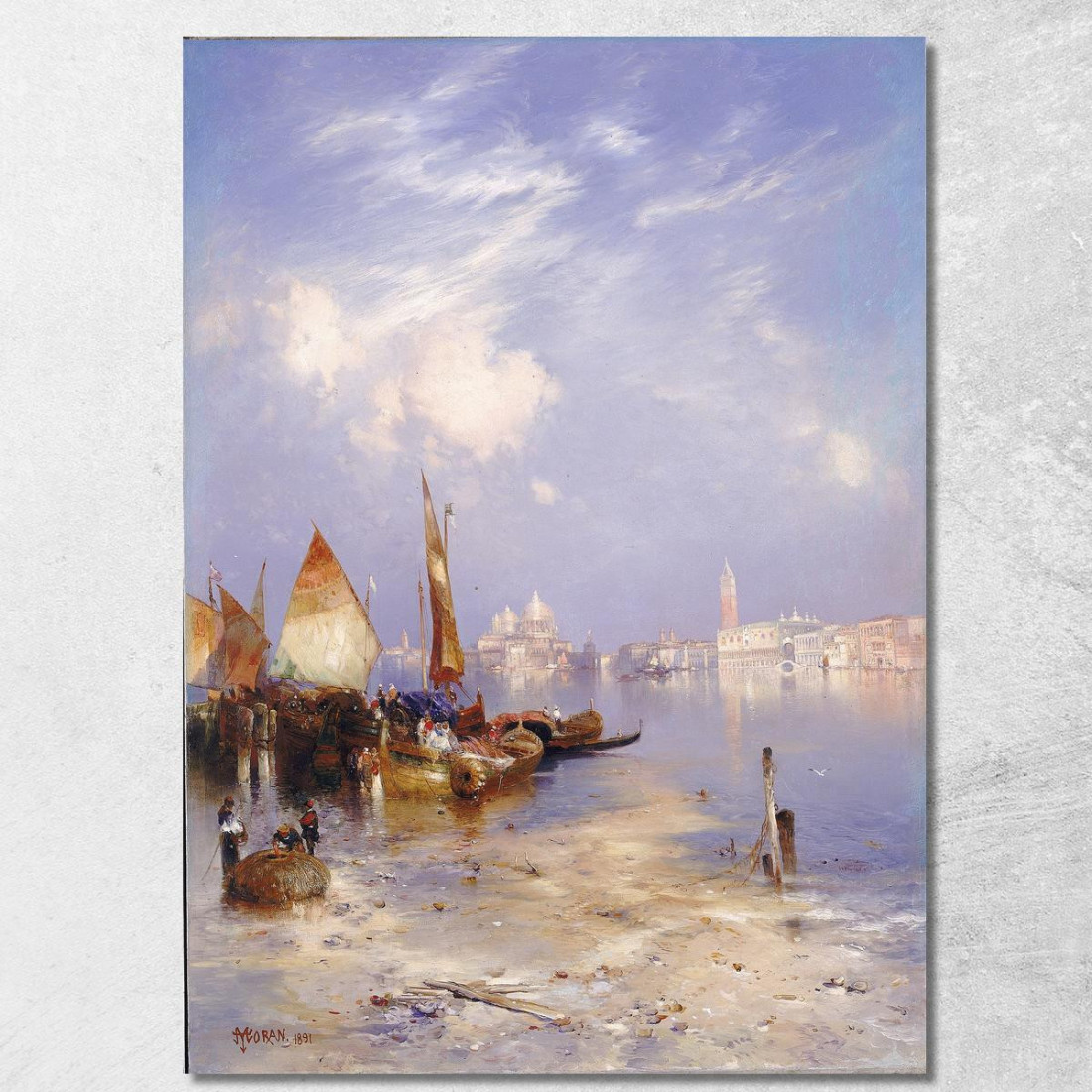 Una Vista Di Venezia Thomas Moran tmr6 quadro stampato su tela Una Vista Di Venezia Thomas Moran tmr6 quadro stampato su tela