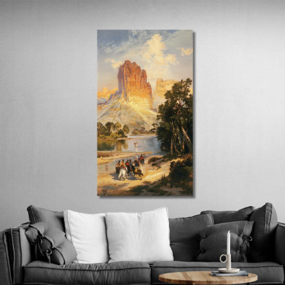 Scogliere Del Fiume Colorado Superiore Territorio Del Wyoming Thomas Moran tmr15 quadro stampato su tela