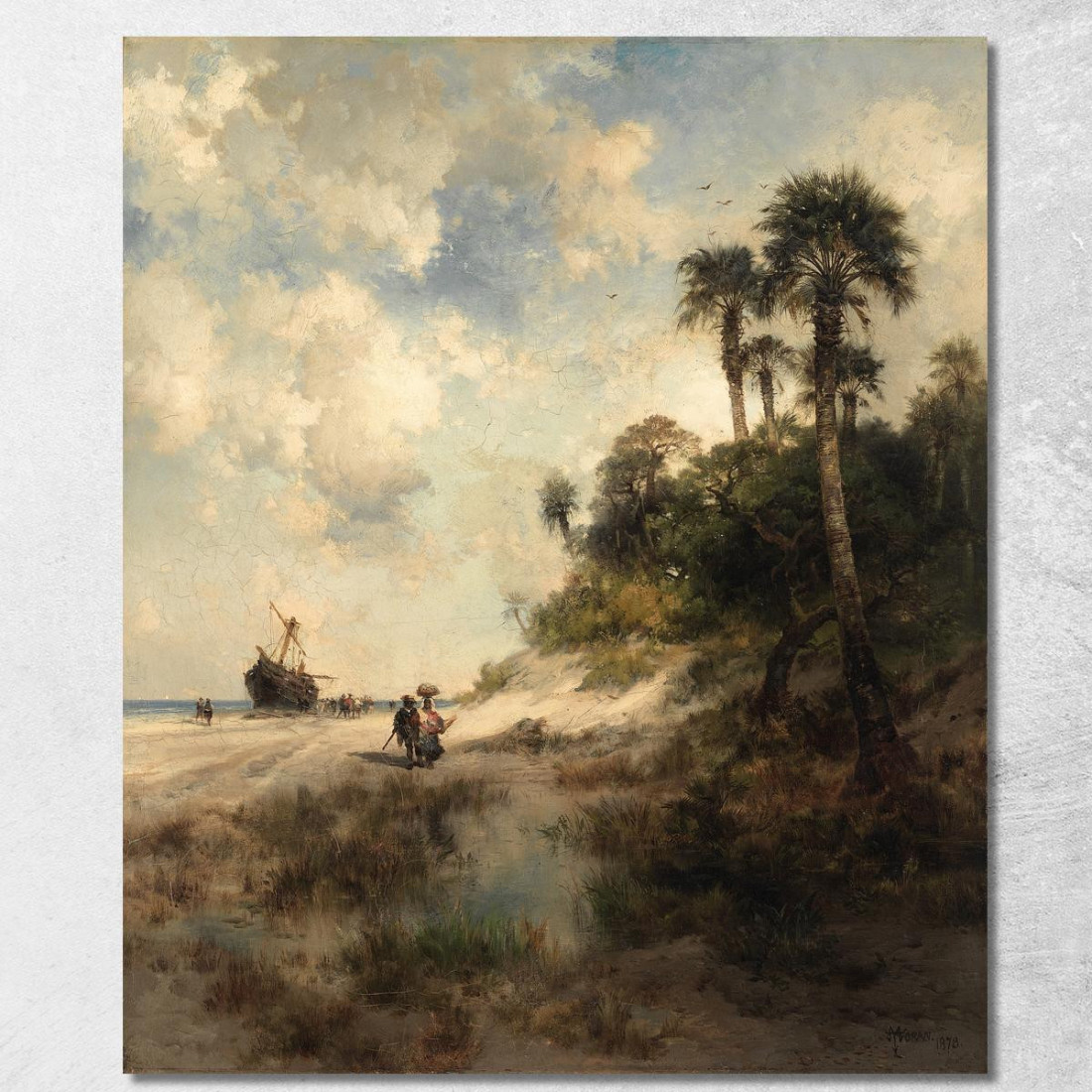 Isola Di Fort George Florida Thomas Moran tmr20 quadro stampato su tela Isola Di Fort George Florida Thomas Moran tmr20 quadro stampato su tela