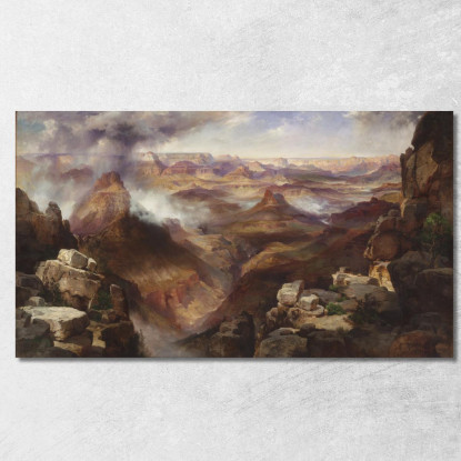 Grand Canyon Del Fiume Colorado Thomas Moran tmr23 quadro stampato su tela