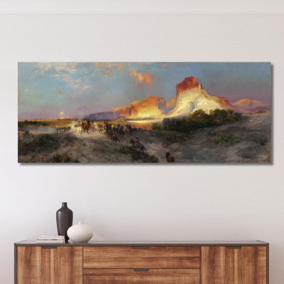 Scogliere Del Fiume Verde Thomas Moran tmr28 quadro stampato su tela