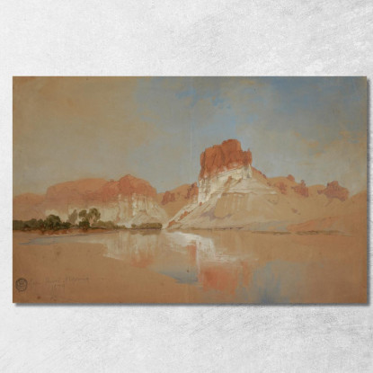 Territorio Del Wyoming Del Fiume Verde Thomas Moran tmr29 quadro stampato su tela