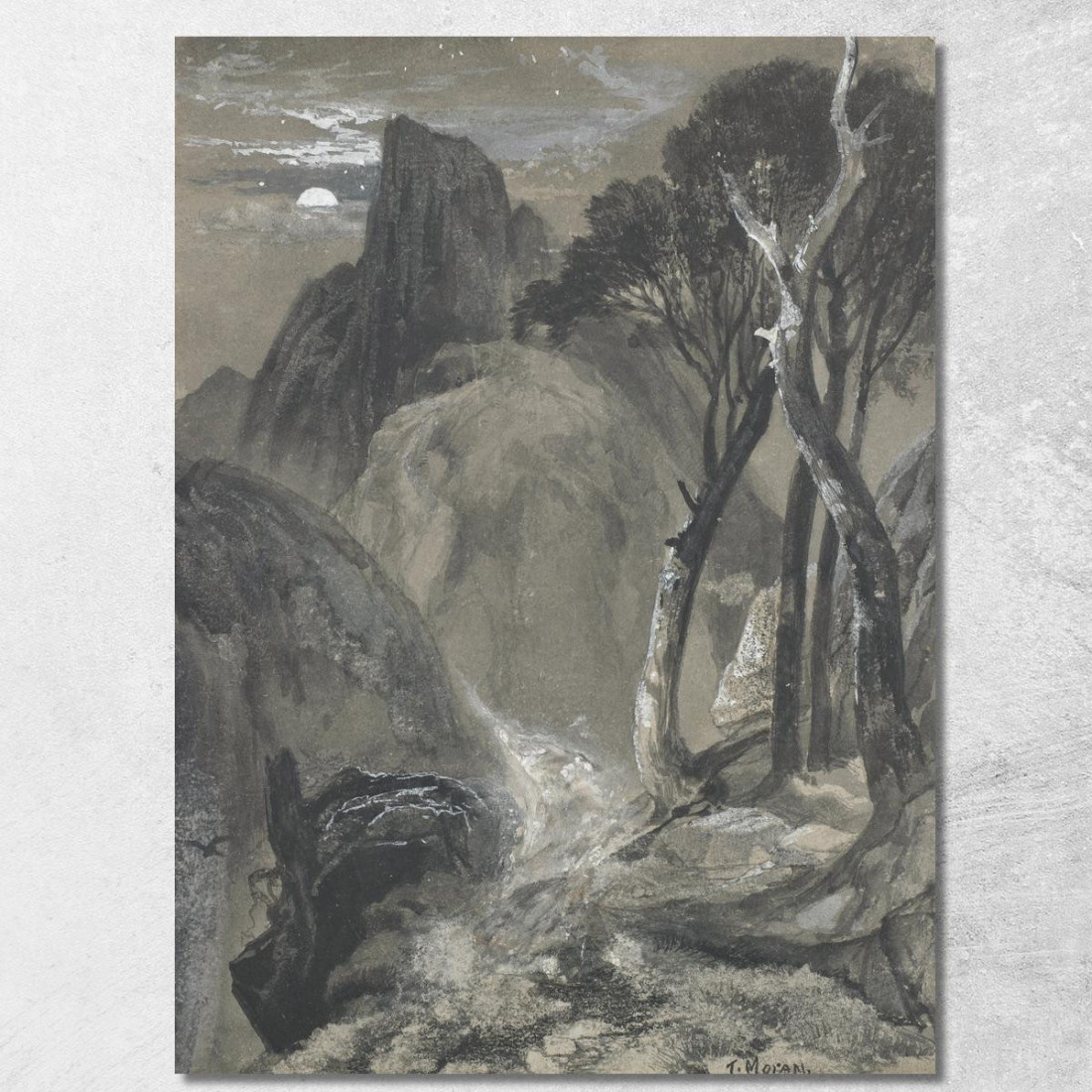 Mezza Cupola Yosemite Thomas Moran tmr31 quadro stampato su tela Mezza Cupola Yosemite Thomas Moran tmr31 quadro stampato su tela
