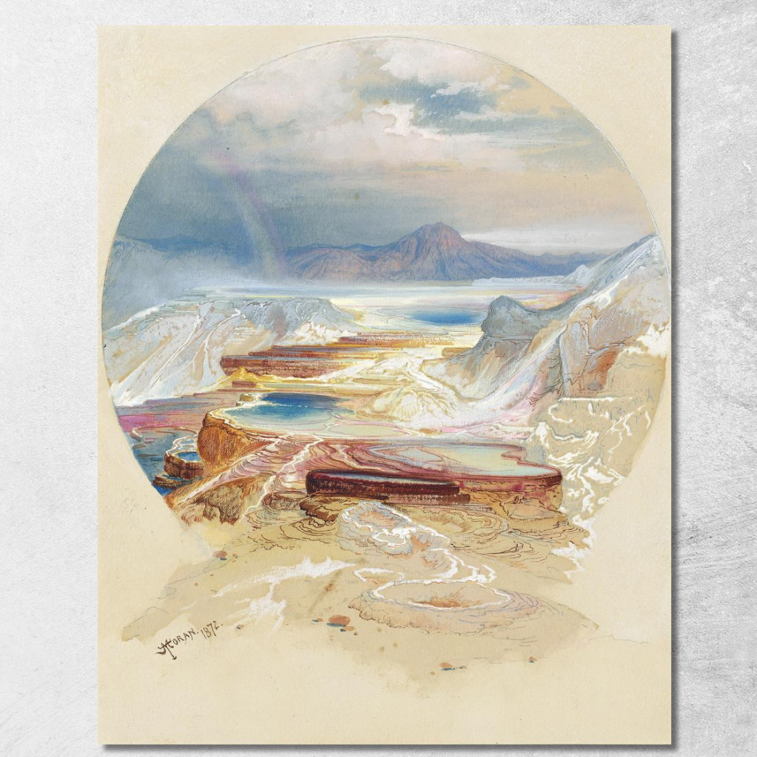 Terrazza Minerva Yellowstone Thomas Moran tmr40 quadro stampato su tela