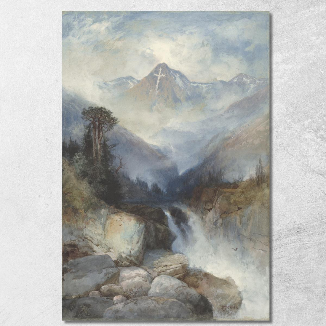 Montagna Della Santa Croce Thomas Moran tmr45 quadro stampato su tela Montagna Della Santa Croce Thomas Moran tmr45 quadro stampato su tela