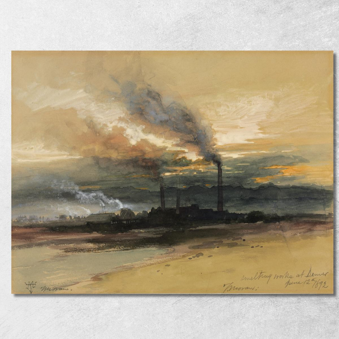 Fonderia A Denver Thomas Moran tmr53 quadro stampato su tela Fonderia A Denver Thomas Moran tmr53 quadro stampato su tela