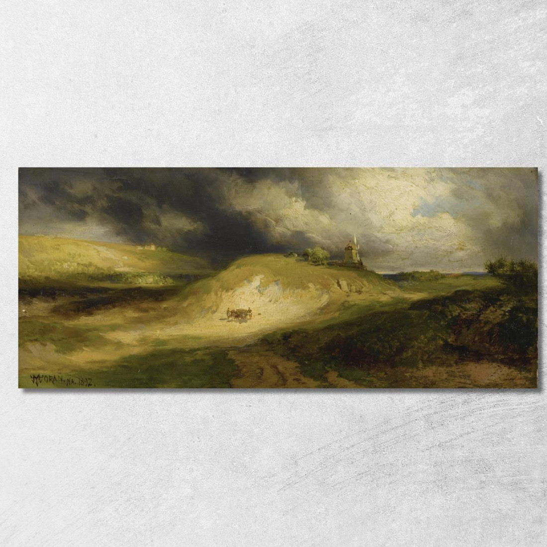La Gravel Bank Di Easthampton L.I. Thomas Moran tmr64 quadro stampato su tela La Gravel Bank Di Easthampton L.I. Thomas Moran tmr64 quadro stampato su tela