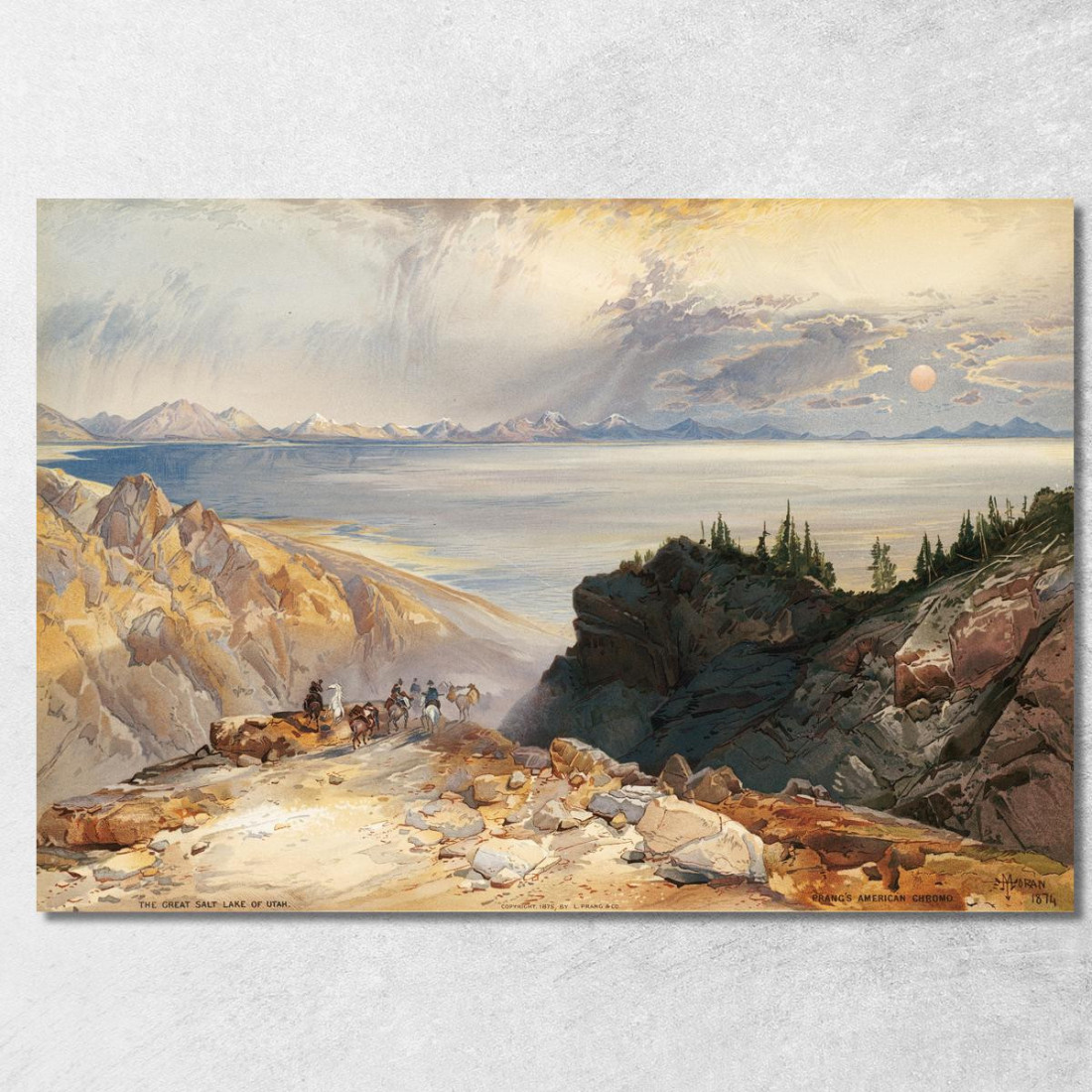 Il Gran Lago Salato Dello Utah Thomas Moran tmr66 quadro stampato su tela Il Gran Lago Salato Dello Utah Thomas Moran tmr66 quadro stampato su tela