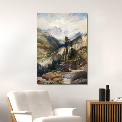 La Montagna Della Santa Croce Colorado Thomas Moran tmr70 quadro stampato su tela