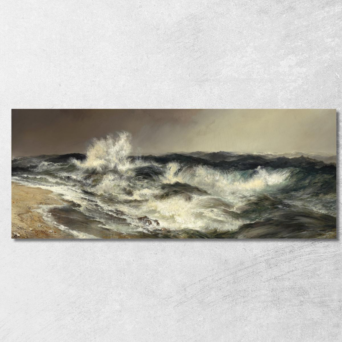 Il Mare Molto Rimbombante Thomas Moran tmr71 quadro stampato su tela Il Mare Molto Rimbombante Thomas Moran tmr71 quadro stampato su tela