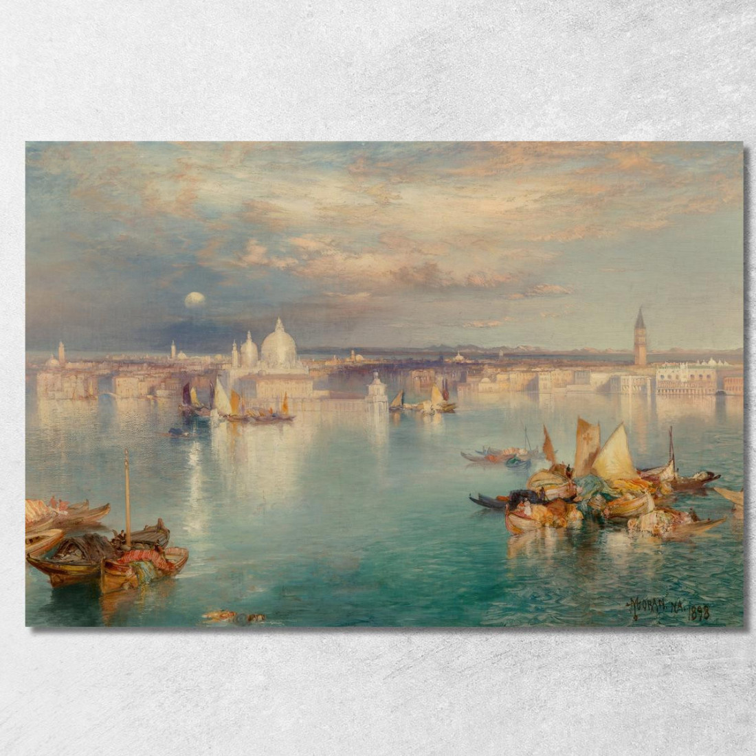 Scena Veneziana Thomas Moran tmr87 quadro stampato su tela Scena Veneziana Thomas Moran tmr87 quadro stampato su tela