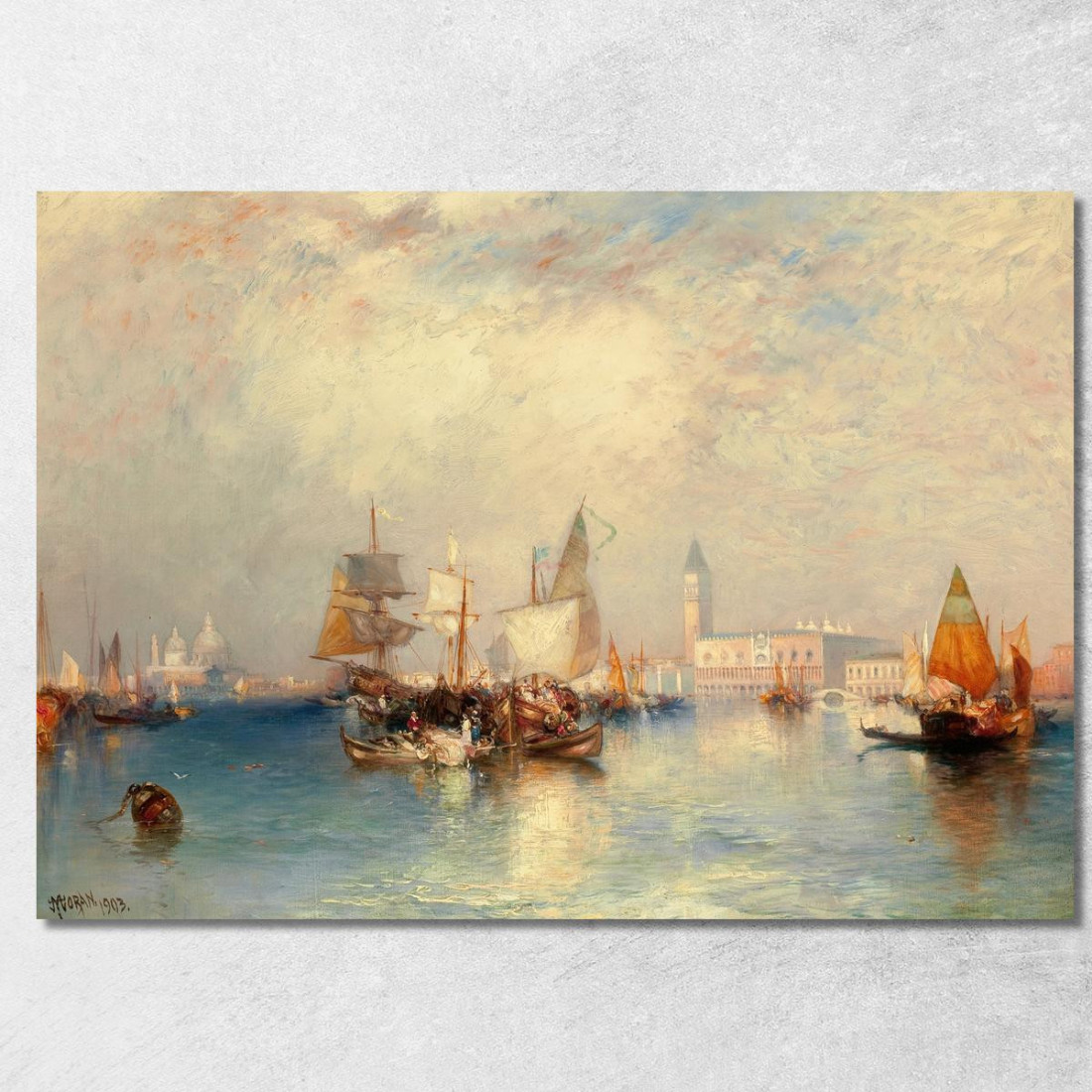 Canal Grande Di Venezia Thomas Moran tmr94 quadro stampato su tela Canal Grande Di Venezia Thomas Moran tmr94 quadro stampato su tela