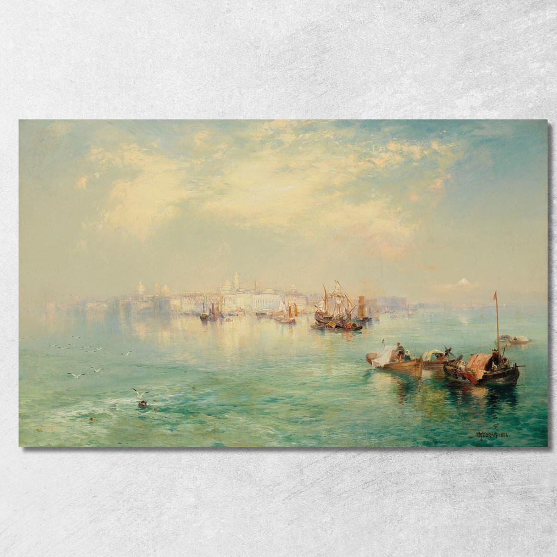 Porto Di Vera Cruz Messico Thomas Moran tmr97 quadro stampato su tela Porto Di Vera Cruz Messico Thomas Moran tmr97 quadro stampato su tela