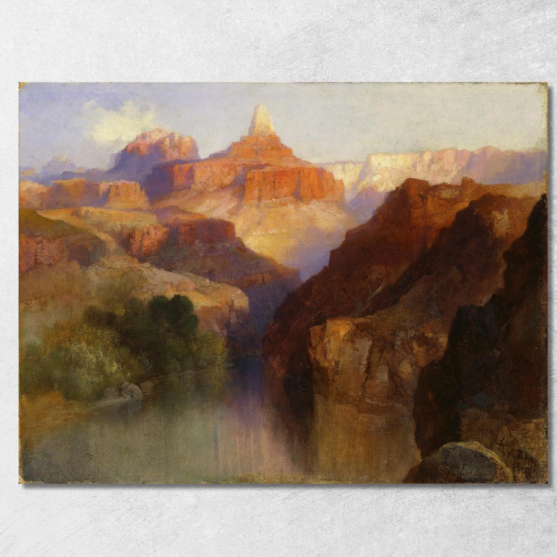 Picco Di Zoroastro Grand Canyon Arizona Thomas Moran tmr100 quadro stampato su tela Picco Di Zoroastro Grand Canyon Arizona Thomas Moran tmr100 quadro stampato su tela
