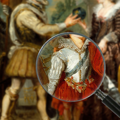 Enrico Iv Conferisce La Reggenza A Maria De' Medici Eugène Delacroix edx52 quadro stampato su tela