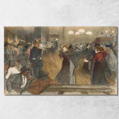 Palla La Barriera Théophile Alexandre Steinlen tas4 quadro stampato su tela