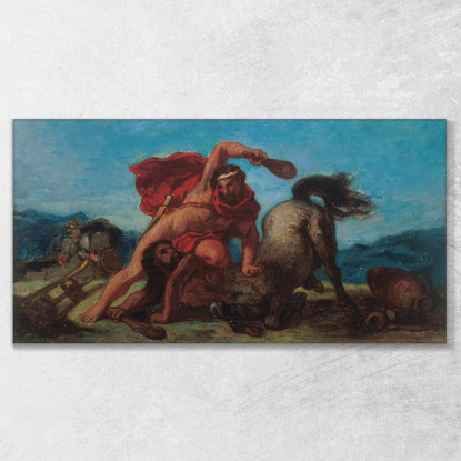 Ercole Uccide Il Centauro Nesso Eugène Delacroix edx53 quadro stampato su tela