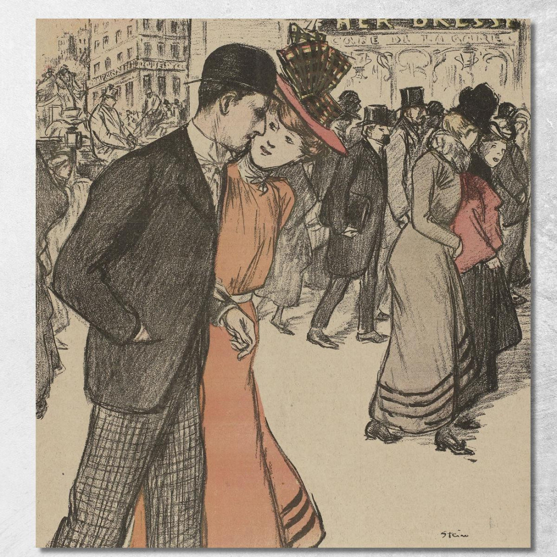La Becquée Di G. Delaquys Théophile Alexandre Steinlen tas27 quadro stampato su tela La Becquée Di G. Delaquys Théophile Alexandre Steinlen tas27 quadro stampato su tela