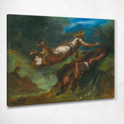 Esiodo E La Musa Eugène Delacroix edx57 quadro stampato su tela