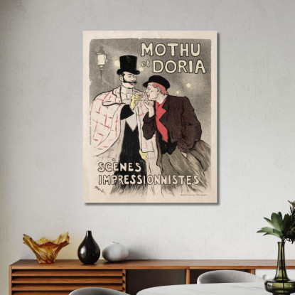 Mothu Et Doria Scene Impressioniste Théophile Alexandre Steinlen tas37 quadro stampato su tela