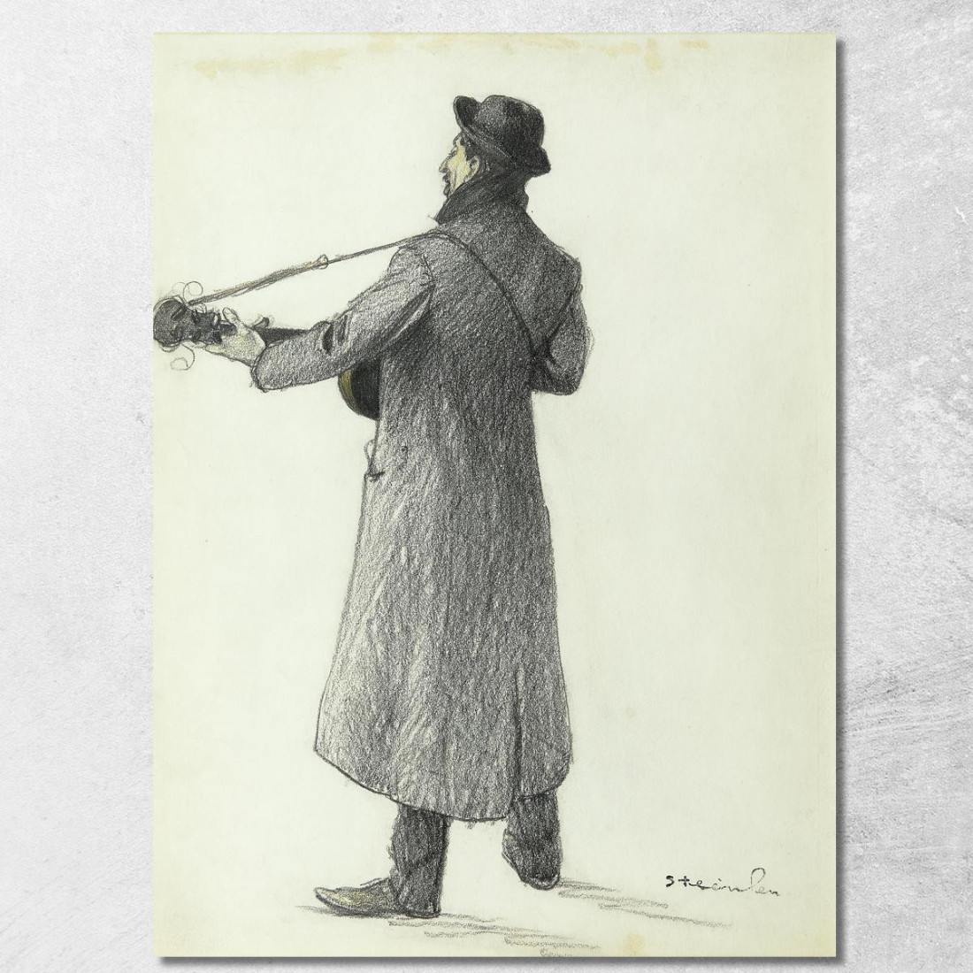 Musicista Di Strada Théophile Alexandre Steinlen tas39 quadro stampato su tela Musicista Di Strada Théophile Alexandre Steinlen tas39 quadro stampato su tela