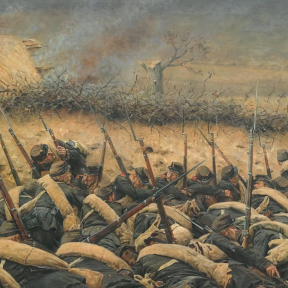 Prima Dell'Attacco. A Plevna Vasily Vereshchagin vvr10 quadro stampato su tela