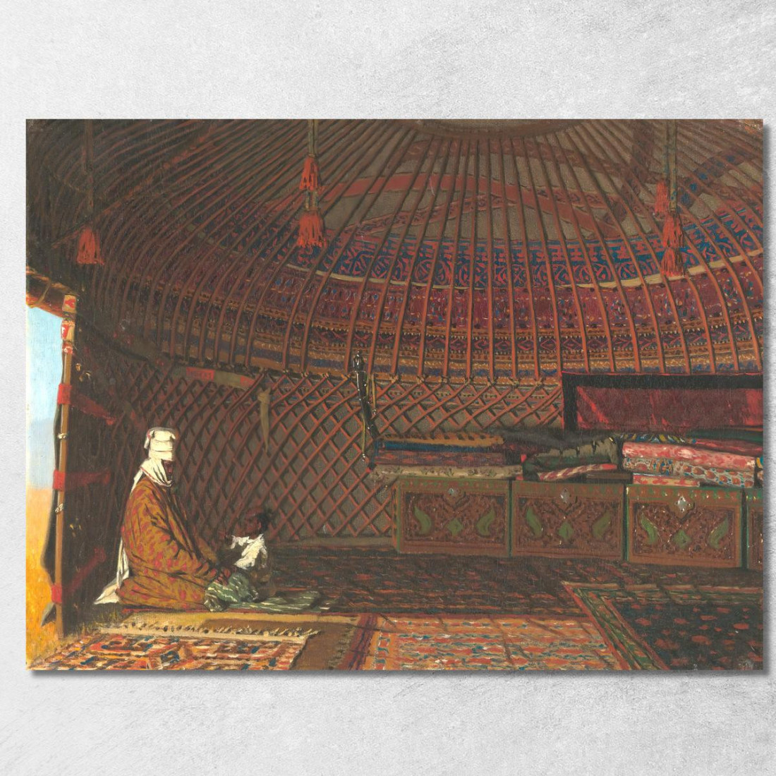 Dentro La Tenda Di Un Ricco Kirghiso Vasily Vereshchagin vvr25 quadro stampato su tela Dentro La Tenda Di Un Ricco Kirghiso Vasily Vereshchagin vvr25 quadro stampato su tela
