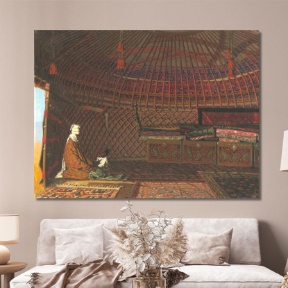 Dentro La Tenda Di Un Ricco Kirghiso Vasily Vereshchagin vvr25 quadro stampato su tela