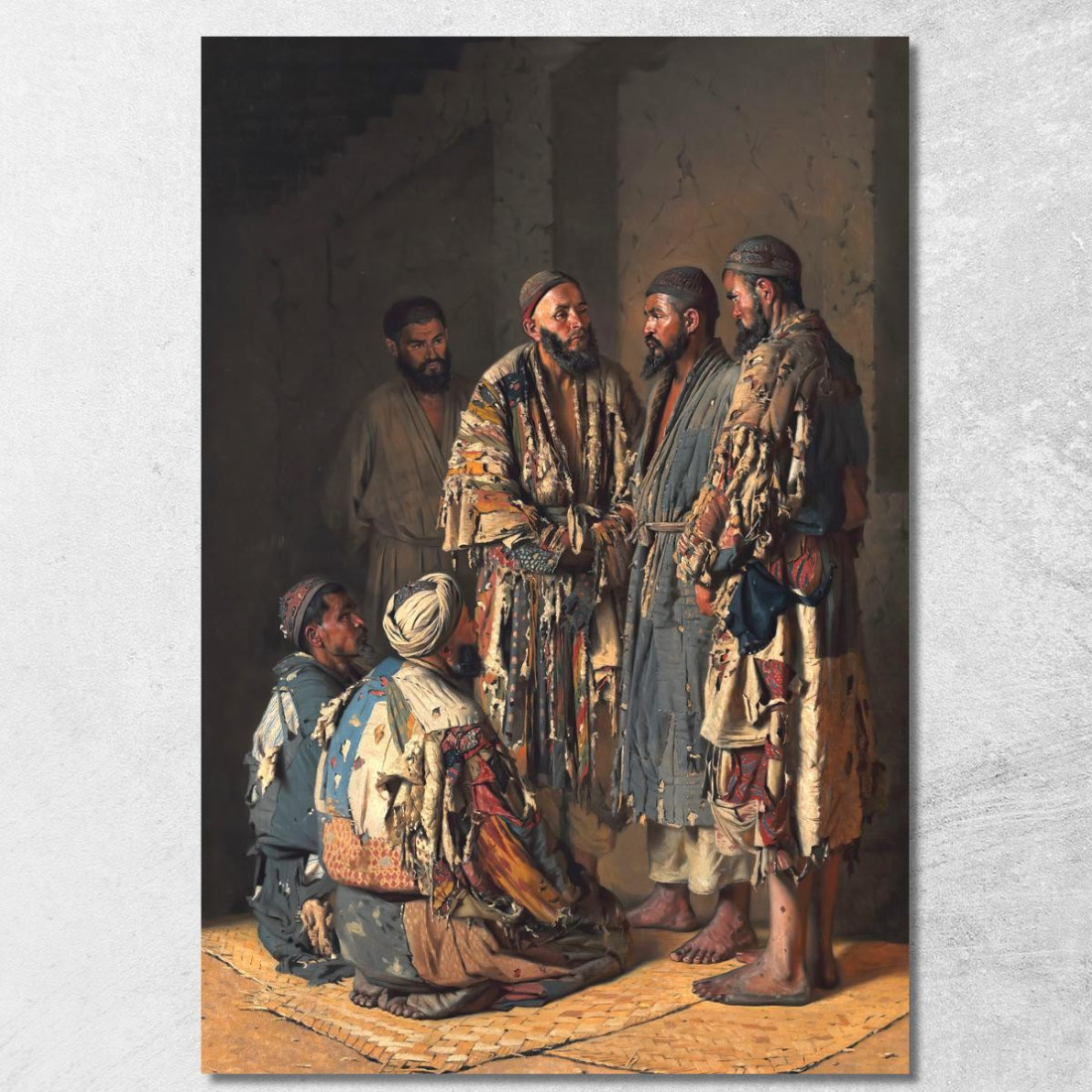 Politici Nel Negozio Di Oppio. Taskent Vasily Vereshchagin vvr41 quadro stampato su tela Politici Nel Negozio Di Oppio. Taskent Vasily Vereshchagin vvr41 quadro stampato su tela