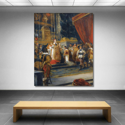Il Cardinale Richelieu Mentre Celebra La Messa Nella Cappella Del Palais Royal Eugène Delacroix edx66 quadro stampato su tela